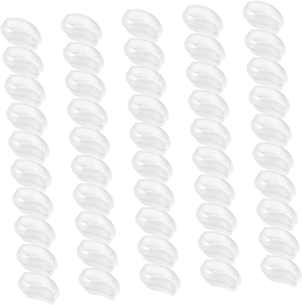 Luxshiny 50 Pcs Transparent Mango Shaped Cake Boxes for Cupcakes Fruits and Candy - Portable Clear Plastic Snack Containers with Buckle Design for Parties - 5.12 x 2.95 x 2.36 inch