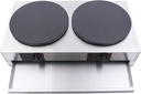 3400w Electric Crepe Maker Commercial Pancake Maker Machine 2 Burner Griddle with Temperature Control Nonstick Crepe-Making Table Stove for Tortilla Eggs Bacon Cooking