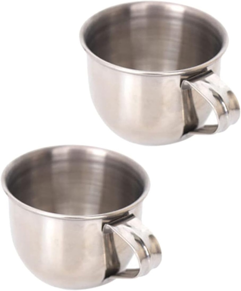 2pcs Stainless Steel Water Drinking Cups Plum Wine Cups Rustproof Tea Mugs for Sake present for Family and Friends and Design