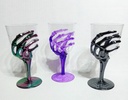 JF- Halloween Spooky Skeleton Hand Plastic Goblets, 11.8oz - Comes as a Set of 3, Halloween Party Decorations Haunted House