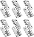 6 Pcs Stainless Steel Right Lift-Off Hinges, 1.5 Inch Detachable Slip Joint Small Flag Hinges with Screws
