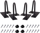 MSOBAIW Hairpin Legs 8 Inch Set of 4, DIY Furniture Metal Table Legs Perfect for Cabinet, Wardrobe, TV Cabinets, Drawers, Nightstand, 3/8 Inch Diameter Satin Two Rods