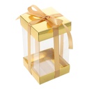10pcs Cake Boxes Ribbon Individual Cupcake Carrier Bakery Containers for Party Favors Pastries Display and Transport
