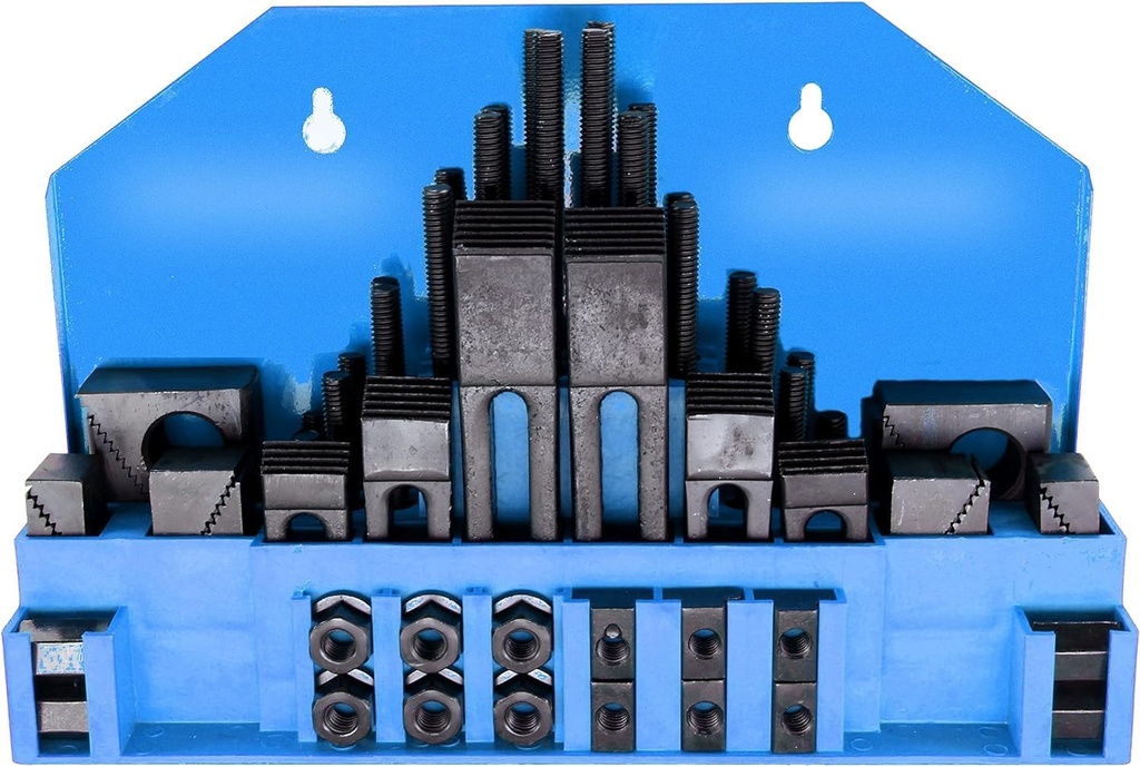 HFS(R) 58 Pieces 5/8" T-Slot Hold Down Clamp Clamping Set Kit for Use with Bridgeport mills (5/8" Slot 1/2"-13 Stud)