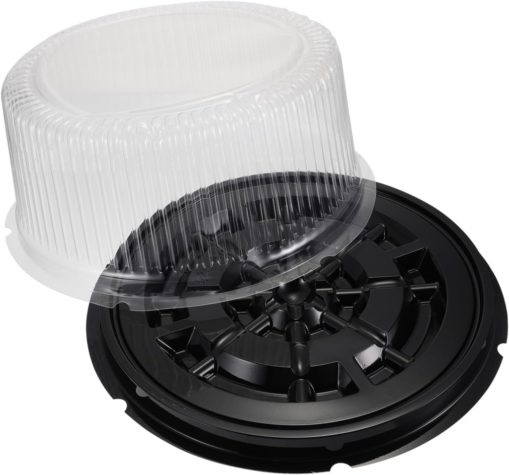 KICHOUSE Bakery Dessert Box Single Cake Packing Box Clear Cake Cover Pet 5 Pack Cupcake Carrier