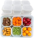 Food Storage Containers with Lids Airtight 6PCS Removable Individual BPAFree Plastic Food Containers for Pantry Organization and Storage, Stackable Meal Prep Containers Reusable