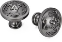 10 Pack Round Cabinet Door Knobs Gunmetal Grey - 1.26 Inch - Modern Cabinet Knobs for Office Furnitures Decoration, House Cabinets Pulls and Nobs Hardwares