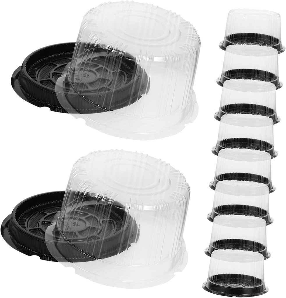 Alipis Tall Cake Box Set Lid 10 Pieces Portable Cake Carrier Cake Containers for Baking Birthday Party Cake Box