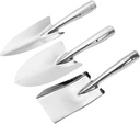MERRYHAPY 3pcs Stainless Steel Gardening Tool Hand Shovel and Trowel for Digging Transplanting and Cultivating and Practical Cultivation Tools for Outdoor Gardening Activities