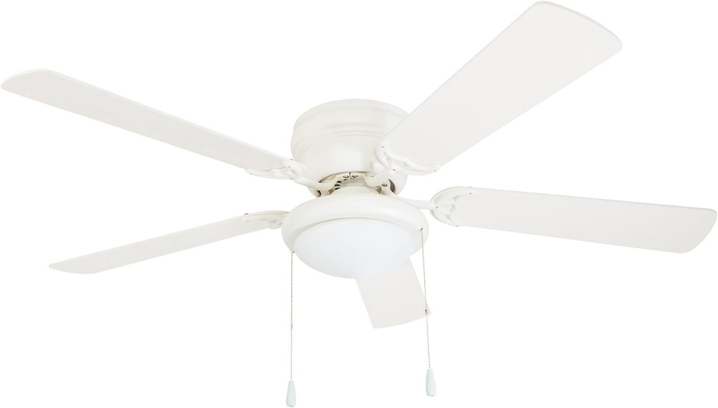 Portage Bay 50254 Hugger 52" White West Hill Ceiling Fan with Bowl Light Kit