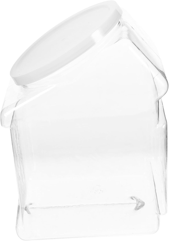 Ciieeo 2400ml Reusable Plastic Candy Jar with Lid Leak-proof Storage Container for Sweets Cookies and Honey Sturdy Kitchen Canister for Desserts