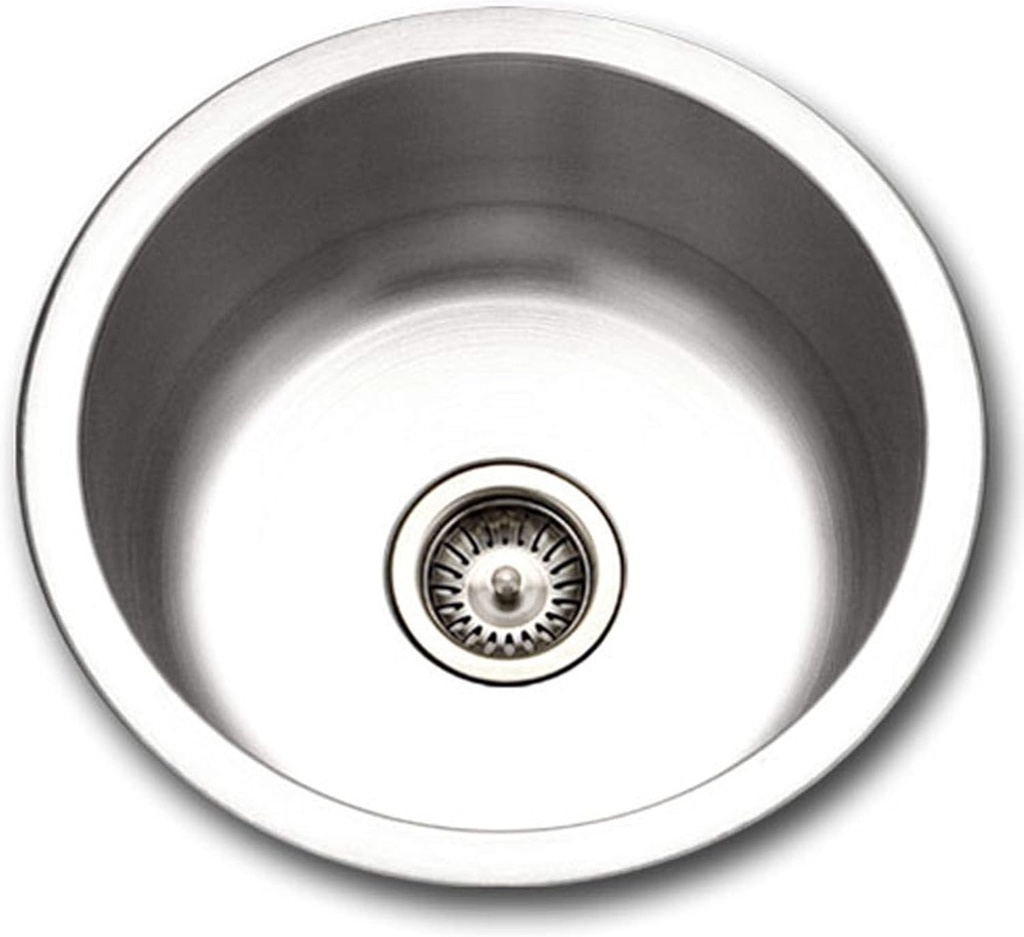 Houzer SCF-1830-1 Hospitality Series Topmount Stainless Steel Round Bar/Prep Sink