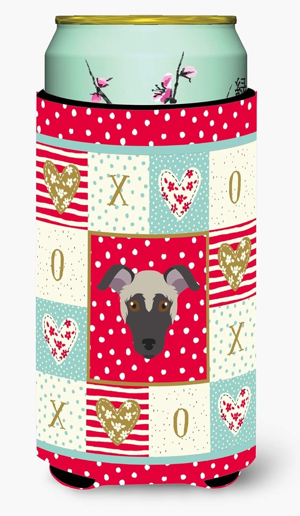 Caroline's Treasures CK5182TBC Argentine Pila Dog Love Tall Boy Hugger, Red Can Cooler Sleeve Hugger Machine Washable Drink Sleeve Hugger Collapsible Insulator Beverage Insulated Holder