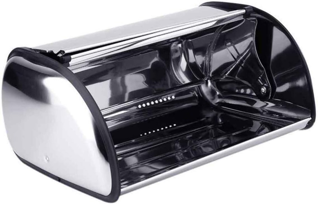 1Pc Stainless Steel Storage Box Small Bread Container for Kitchen Organization Versatile Insulated Case for Bread Cakes Cookies and Small Items for Home and Events Silver