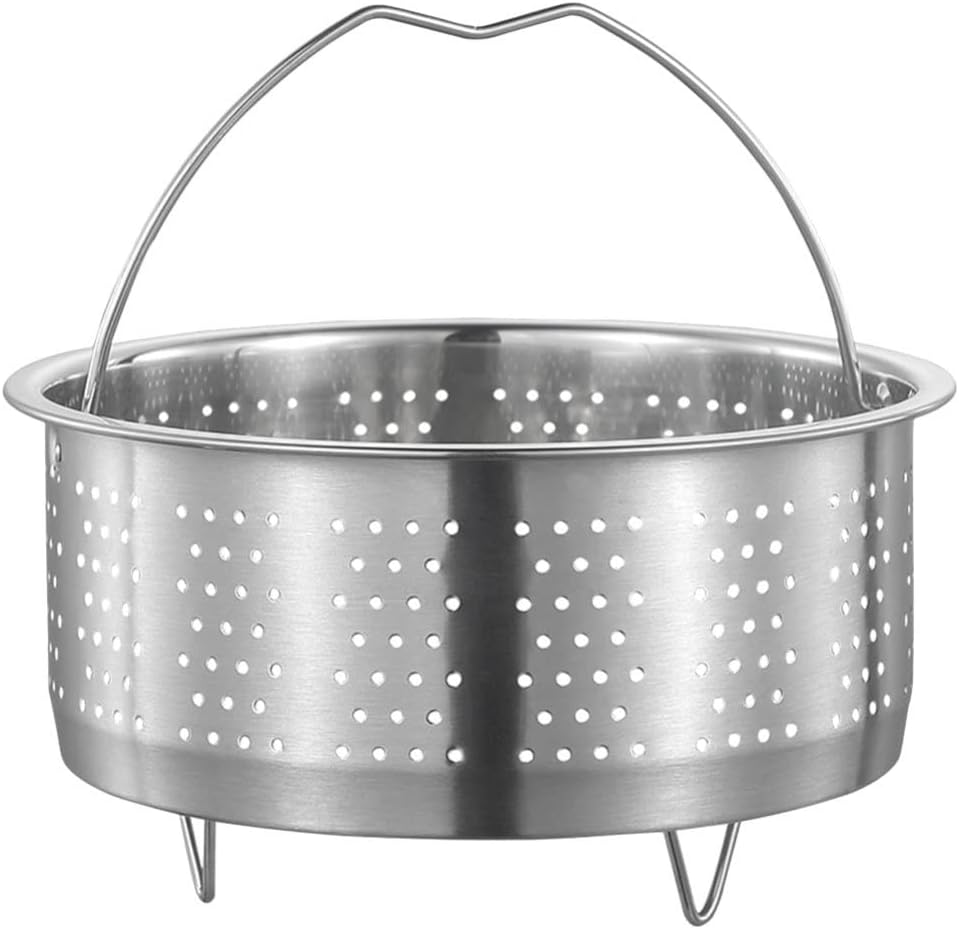 UPKOCH Steamer Basket Stainless Steel Veggie Basket Steaming Basket Steam Cooking Insert with Handle for Vegetable Fish Seafood Cooking Tamale Pot Dumpling Instapot