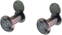 DOITOOL 2pcs Copper Door Viewer Prying-Resistant Peephole with Large Viewing Angle for Enhanced Security for Homes Offices and Hotels Bronze Finish