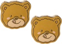 2pcs Adorable Bear Candy Box Cookie Jar for Storage Holiday Cookie Tin Box Lids