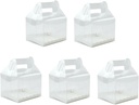 5pcs Clear Design Handheld Cupcake Box Transparent Containers with Base for Easy Carrying and Displaying of for Home Baking and Parties