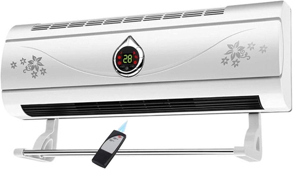 Wall Mounted Space Heater, Heater, Ptc over Door Fan Heater Remote Control Timer, Winter Room Bathroom Clothes Dry Remote Control Air Conditioner, Electricity Saving