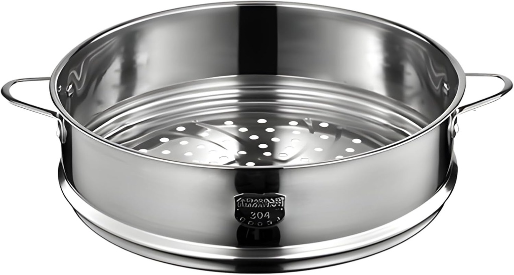 8-Inch Stainless Steel Steamer Basket, Compact Food Steamer With Handles For Dumplings, Vegetables, And More