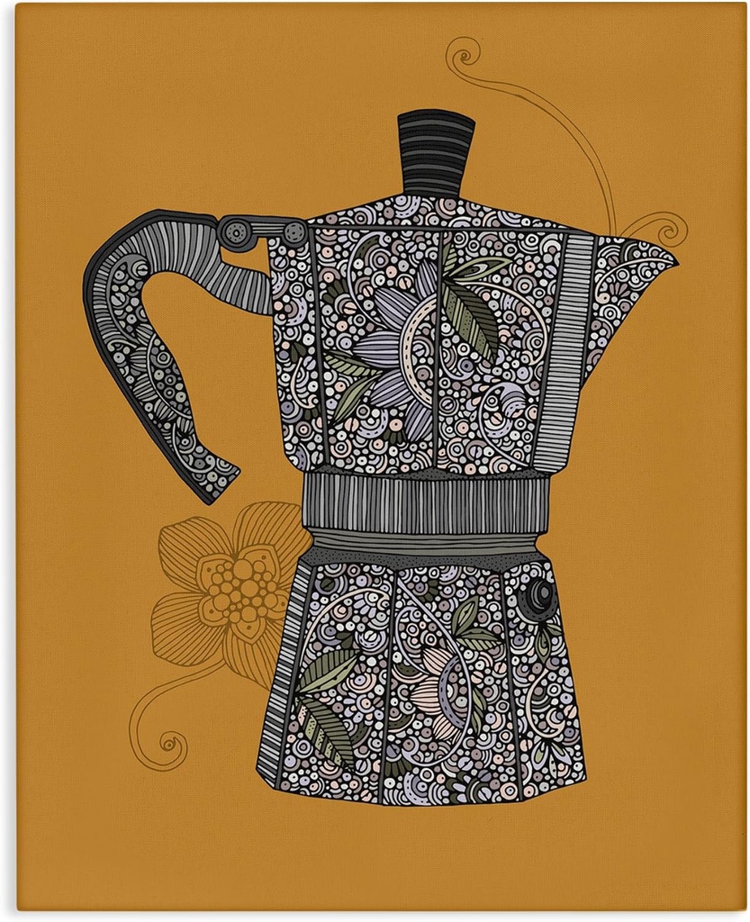 Stupell Industries Moka Pot Coffee Maker Canvas Wall Art Design by Valentina Harper