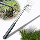 6 Teeth Weed Puller Tool, Rubber Handle Hand Weeder Pulling Tool for Garden, 2-Sides Deep Pulling Manual Weeding Tool with High Toughness Alloy Steel, Gardening Uprooting Tool 2025 for Planting