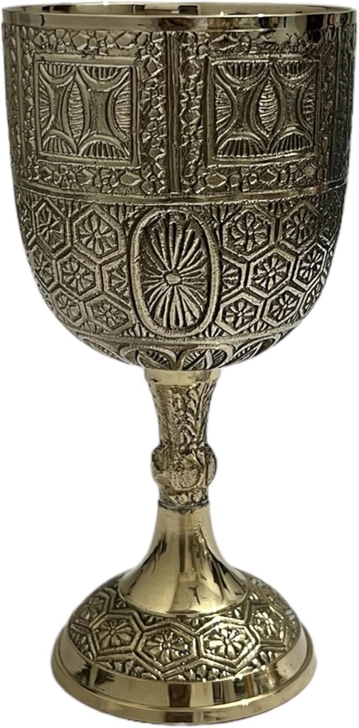 1pc Gold Chalice Cup Arthur King Brass Goblet Viking Drinking Wine Goblet Comunioun Mediveal Inspired Cup