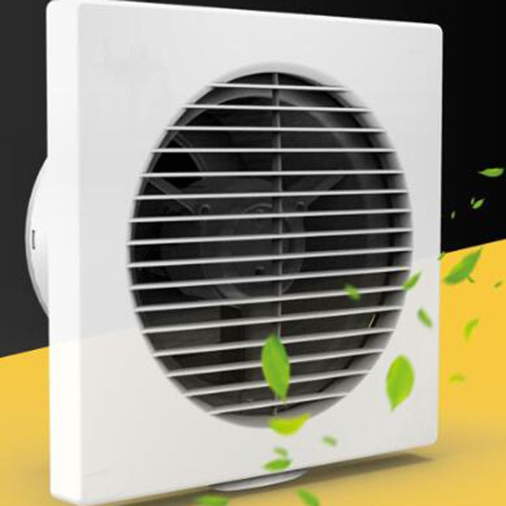ICEMOB Bathroom Extractor Fan,Powerful Wall Mounted Ventilation Fan,Ultra Thin Window Exhaust Fan with Check Valve,Ball Bearing Motor,for Kitchen,Garage,Office,200mm