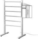 Electric Towel Warmer Rack Built-in Timer Freestanding Heated Towel Bar ETW78-1 (Brushed with Built-in Timer)