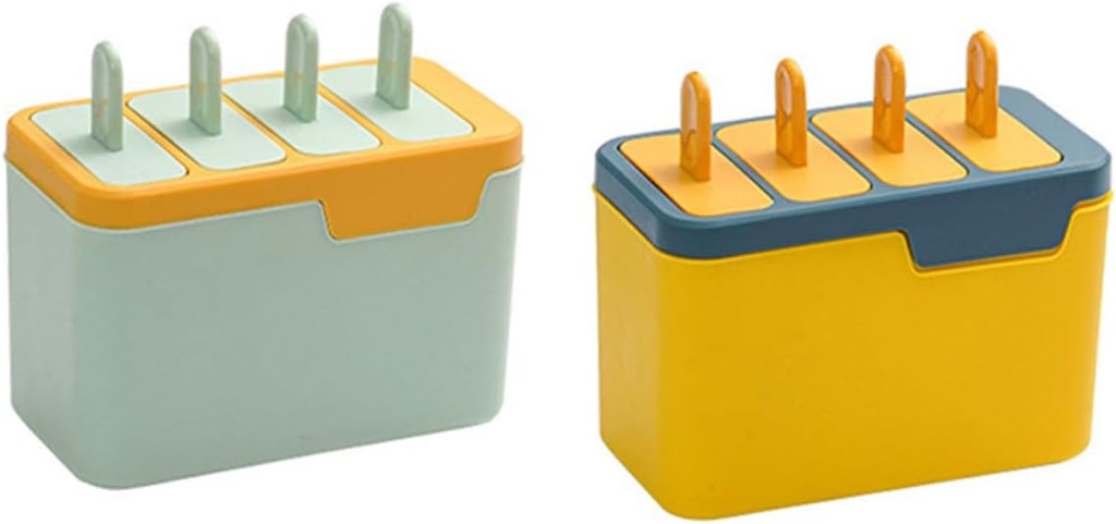 2pcs Popsicle Molds Sticks DIY Ice Cream Making Mold Food-Grade Plastic Popsicles Maker for Home Use for Summer Treats
