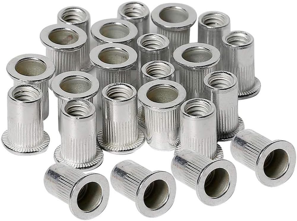 120pcs 1/4-20 Aluminum Rivet Nuts Threaded Inserts Rivnuts Nutsert 1/4-20UNC
