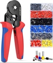 TUBTAP Wire Ferrules Crimping Tool Kit AWG 23-7 Self-Adjusting Ratchet Crimper Plier Set with 1200PCS Wire End Ferrules Terminals Crimping Tool Set 0.25-10 mm²