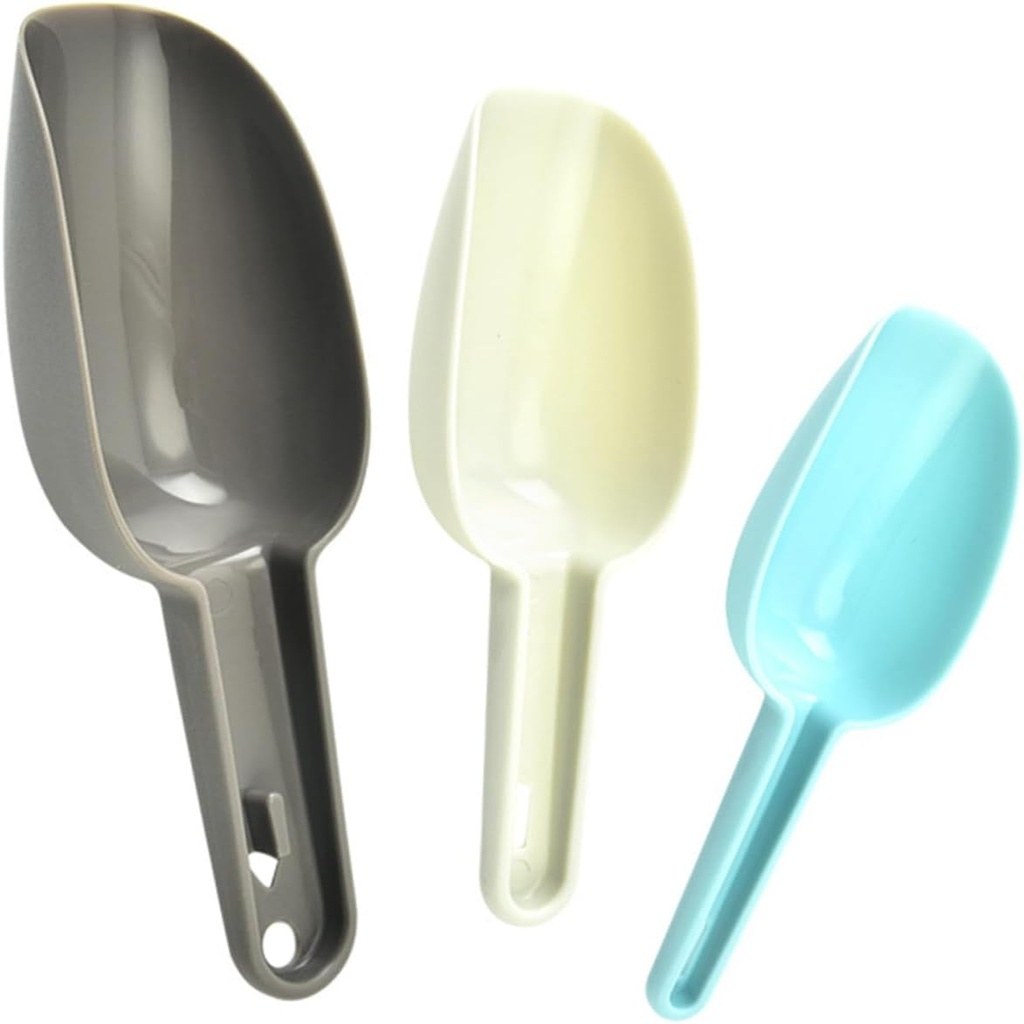 1 Set Multi Functional Ice Shovel Kitchen Tongs Utility Scoop for Ice Sugar Cereal and More Comfortable Grip Narrow Shovel Mouth for Precision Pouring Space Saving Design