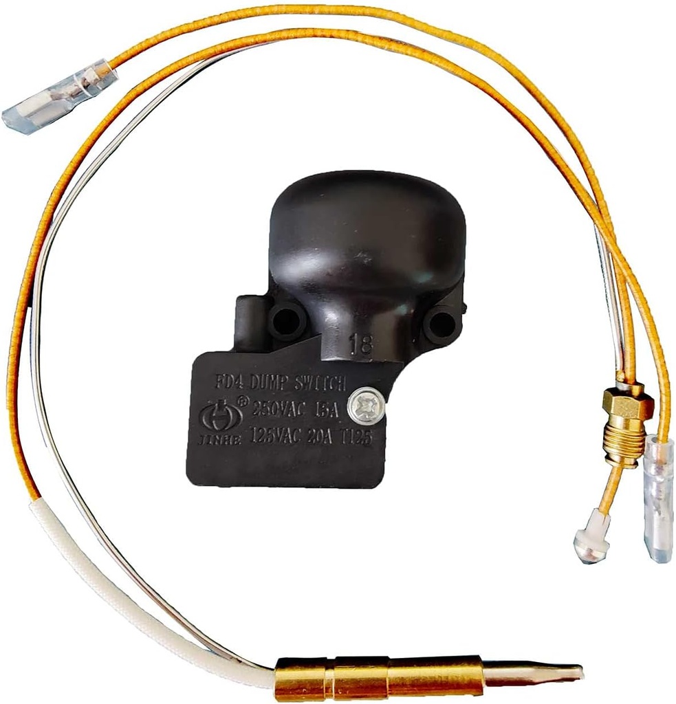 Patio Gas Heater Dump Switch - Gas Patio Heater Repair Replacement Parts Thermocoupler & Dump Switch Control Safety Kit for Patio Propane Gas Heaters, Garden Outdoor Heaters