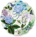 Garden Path Melamine Set of 4 Dinner Plates, 11" - Elegant Hydrangea Design in Pink, Purple, White, and Green Hues, Perfect for Outdoor Dining, Picnics, and Everyday Meals