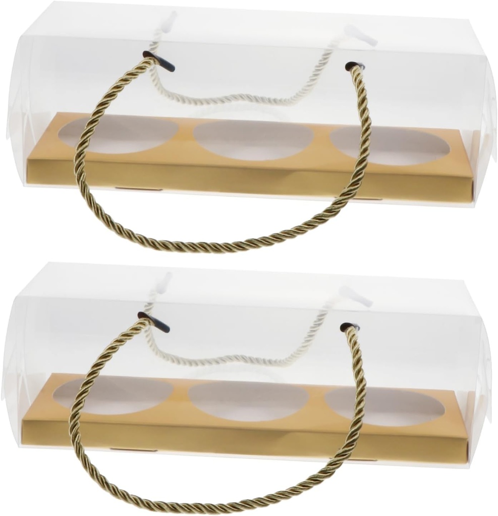 LIFKOME Egg-yolk Cake Packaging Box 10pcs Pastry Boxes Window Bakery Boxes Food Packaging Snowflake Flaky Pastry Cases