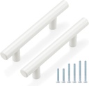 Probrico 10 Pack| White Cabinet Pulls 3 Inch Modern Cabinet Hardware Euro T Bar Handles Cupboard Drawer Closet Handles