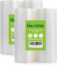 VacYaYa 4 Pack 8X50 Rolls (Total 200 feet) Vacuum Sealer Bags Rolls with BPA Free,Heavy Duty,Great for Sous Vide and Vac Seal storage Rolls