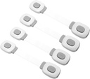 ERINGOGO 4pcs Childproof Safety Locks Cabinet Door Lever Locks Childproof Latch for Cabinets Drawers