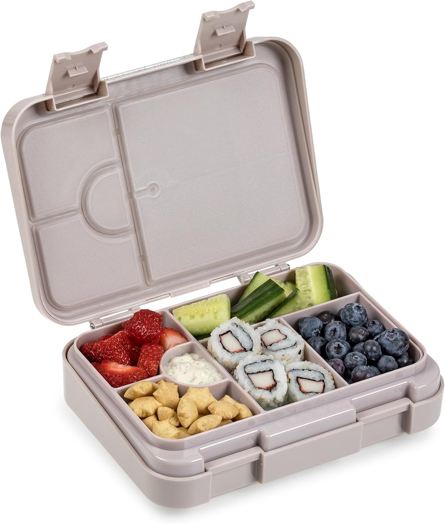 nouka Chill Bento Lunch Box | Easy to Open Latches | Spill Proof Design | 6-Compartment Removable Tray | Bloom