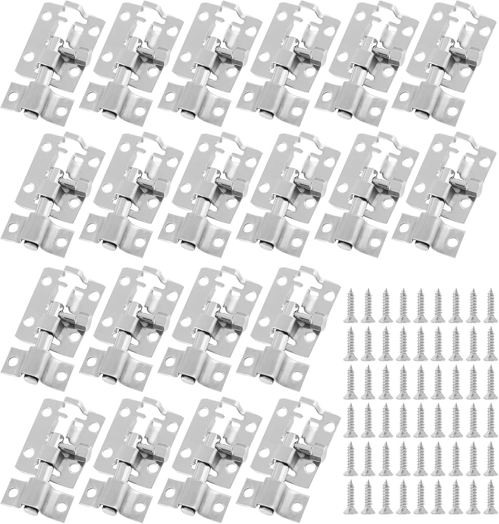 20 Packs Barrel Bolt Latch, 1.5" Length and 1" Wide Slide Latch Lock, Stainless Steel Gate Latch with Mounting Screws