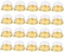 VICASKY 50pcs Mini Cupcake Containers with Dome Lids Round Single Muffin Boxes for Wedding Favors and Mooncake Packaging Lightweight Sturdy Dessert Holders for Baked Goods and Treats Easy