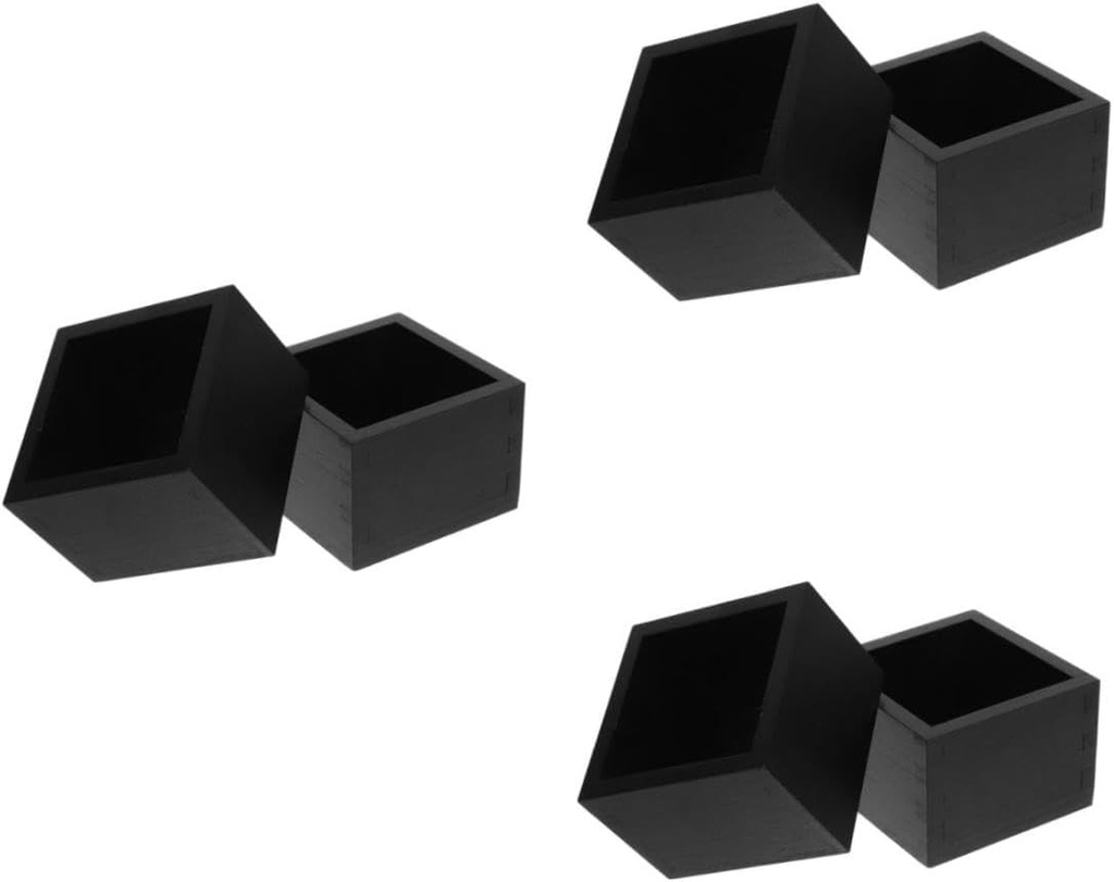 PRETYZOOM 6pcs High-class Wooden Sake Cup Holder Box Compact and Lightweight for Teacups and Accessories