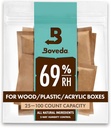 Boveda 69% Two-Way Humidity Control Packs For Plastic and Wood Containers Size 60 – 4 Pack – Moisture Absorbers – Humidifier Packs – Hydration Packets in Resealable Bag
