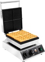 1750W Waffle Maker, Nonstick Stainless Steel Belgian Waffle Baker Electric Commercial Makers Breakfast Baking Machine with 4 Square Molds, Temperature&Time Control Knobs for Home Cafeterias Bakeries