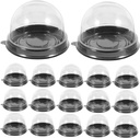 GLEAVI 50pcs Mini Cupcake Containers with Dome Lids Muffin Dome Boxes for and Egg Yolk Pastry Packaging Bakery Dessert Storage Seal for Restaurants and Cafes