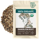 Dandelion Root Organic - Dandelion Tea - Diente de Leon Organico – Natural Cleansing, Gut Flora, Digestion, Liver, Skin – 4 oz