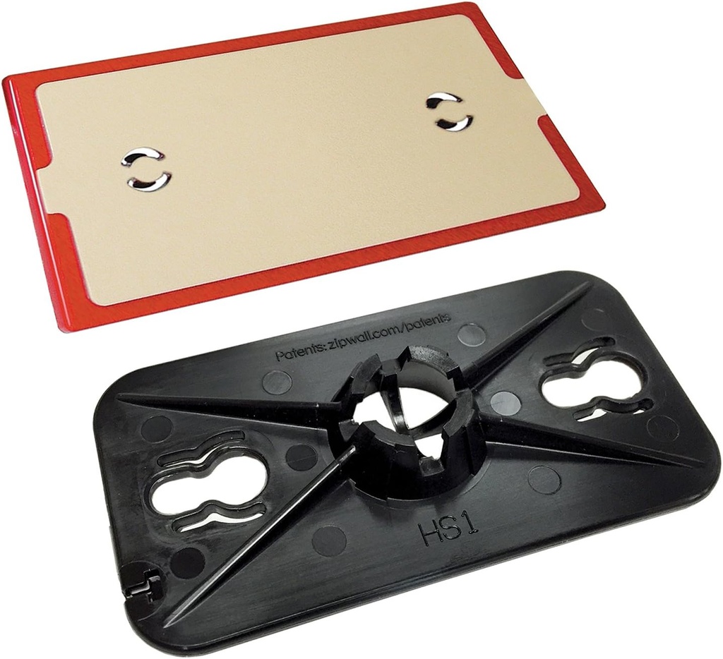 ZipWall Head, Non-Skid Plate, TPH1,Black, Red