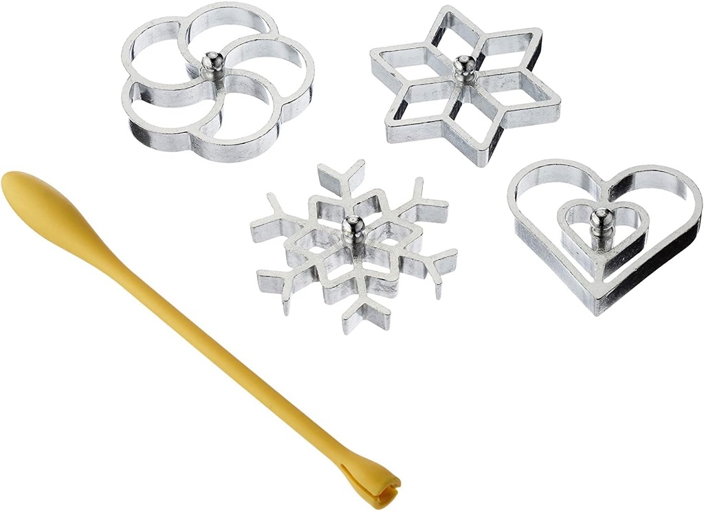 Tescoma 630048.00 Rosette Waffle Iron, with 4 Shapes, Rosette Waffle Maker