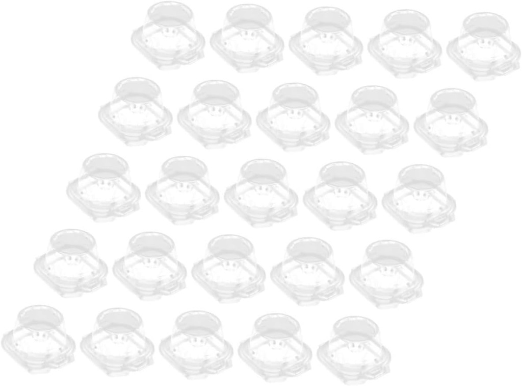25pcs Single Cupcake Containers Cupcake Packing Boxes Muffin Packing Containers Holders Lid Boxes for Bakery Family Catering
